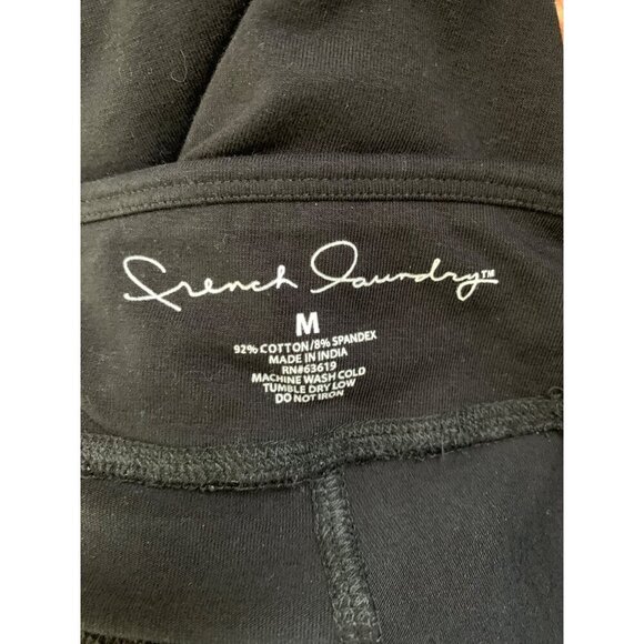French Laundry Womens Embroidered Floral Black Leggings M - Picture 6 of 6
